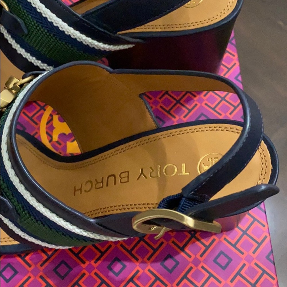 NEW TORY BURCH JESSA 75MM Block Heel Sandals #8.5 - Picture 9 of 12